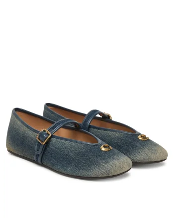 Balerini CDE51,  Textil, Albastru