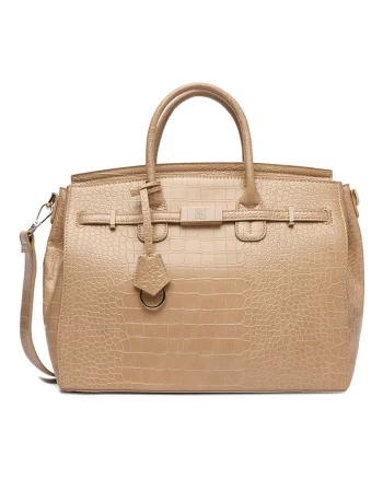 Geanta dama,  croco, bej, One Size INTL