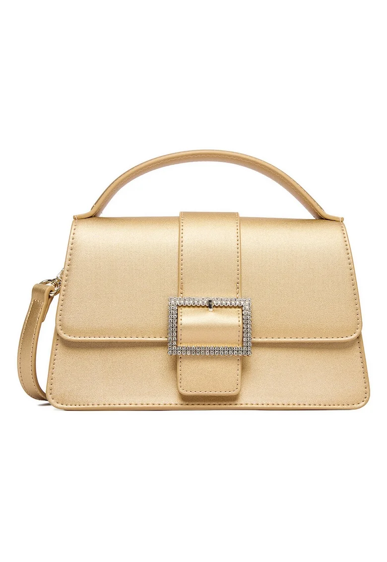 Geanta dama,  tkanina, auriu, One Size INTL, set cu sac impotriva prafului