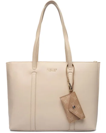 Geanta dama,  bej, One Size INTL, cu saszeta detasabila