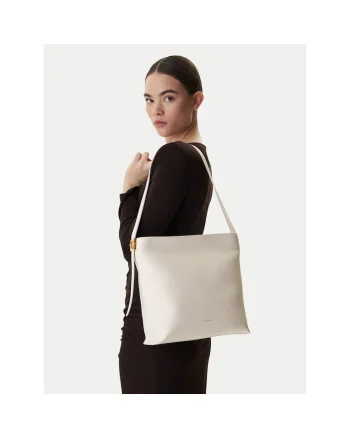 Geanta dama,  piele naturala, bej, One Size INTL