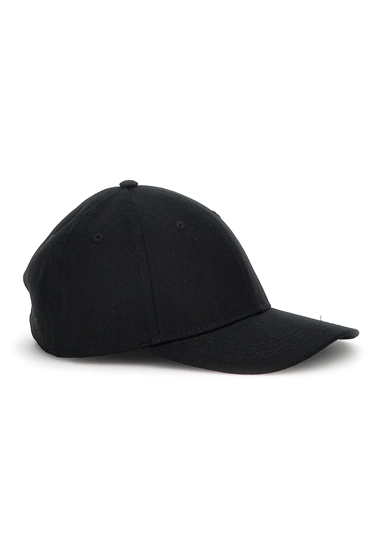 Sapca baseball cu logo metalic Garbardine, Negru