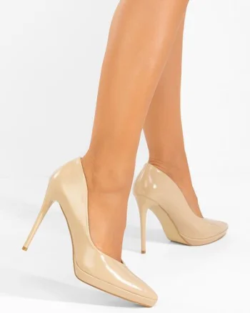 Pantofi cu toc stiletto Reneia bej