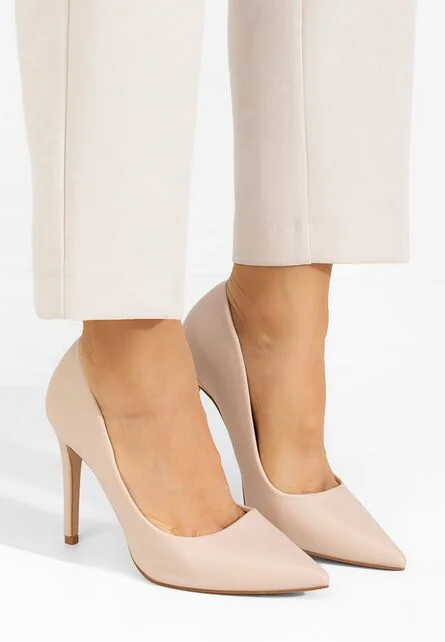 Pantofi stiletto Evangeline bej