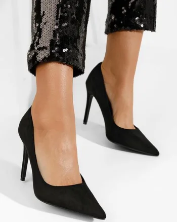 Pantofi stiletto Solstice negri