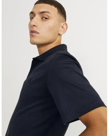 Tricou polo din amestec de bumbac organic, Albastru ultramarin