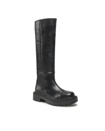 Cizme dama,  301576051, Piele naturala, Negru, Negru