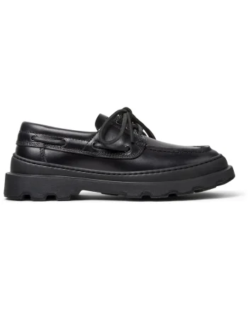Pantofi boat din piele Brutus+, Negru