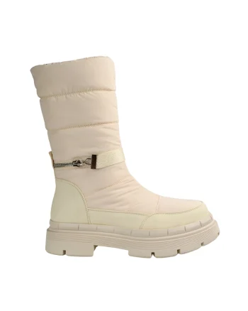 Ghete casual, dama,  X133 bej, textil, Bej