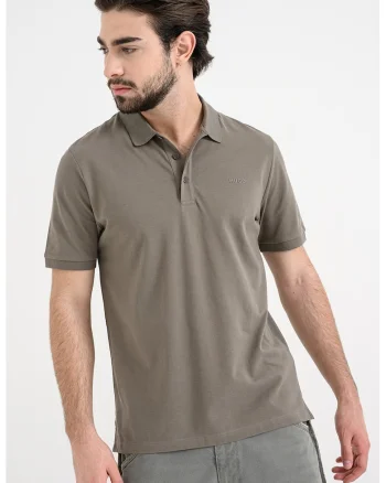 Tricou polo din bumbac pique Donos, Verde/Kaki