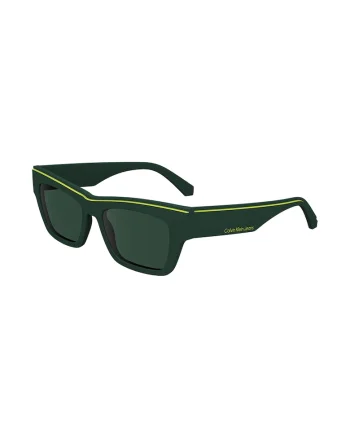 Ochelari de soare unisex dreptunghiulari, inchis, Verde inchis