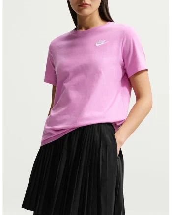 Tricou cu decolteu la baza gatului Sportswear Club Essentials, Roz pastel