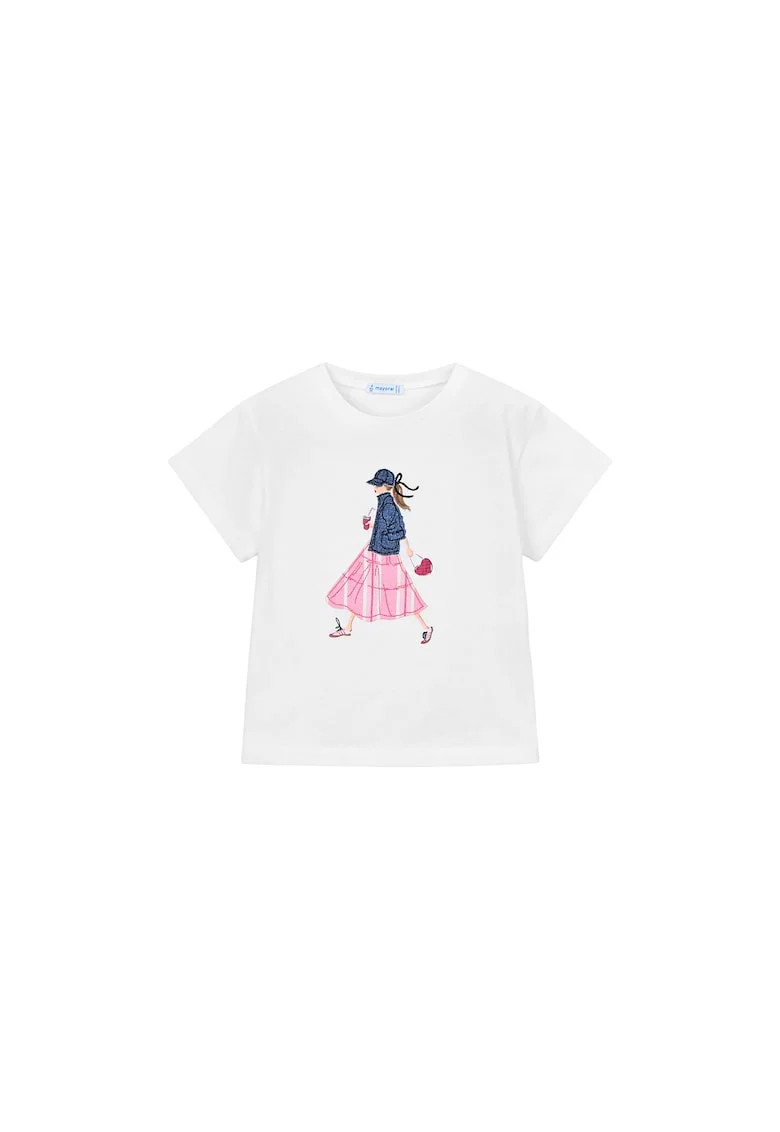 Tricou copii,  Alb, bumbac 100%