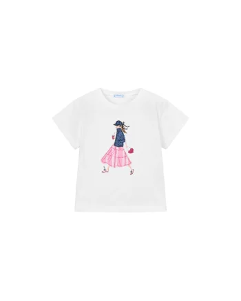 Tricou copii,  Alb, bumbac 100%