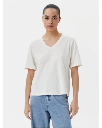 Tricou dama  ecru, bumbac