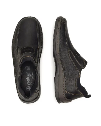 Pantofi barbati,  semighete, piele naturala, negru