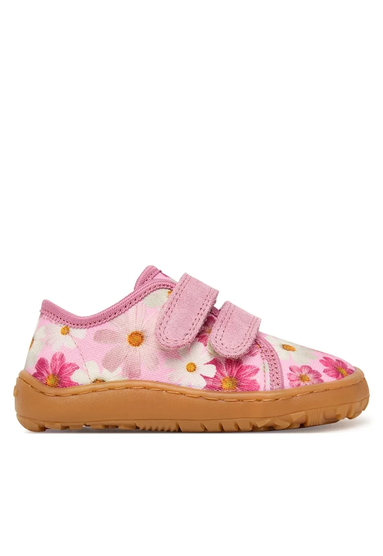 Pantofi copii,  material textil, roz, talpa plata