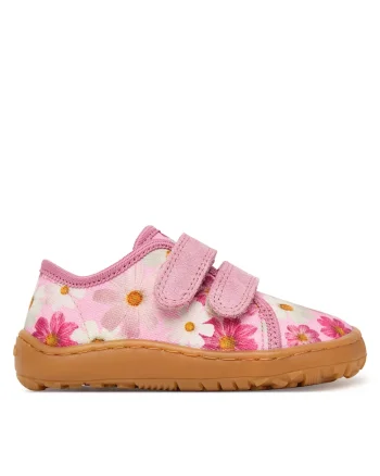 Pantofi copii,  material textil, roz, talpa plata
