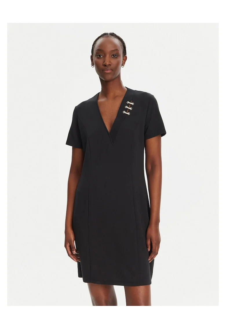Rochie de zi,  neagra, 50% modal,