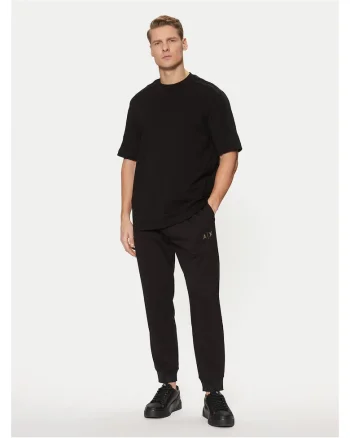 Pantaloni trening barbati,  negru, poliester si viscoza,
