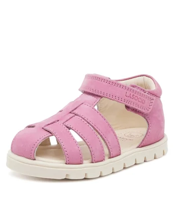 Sandale copii,  piele naturala, violet, sistem inchidere Velcro