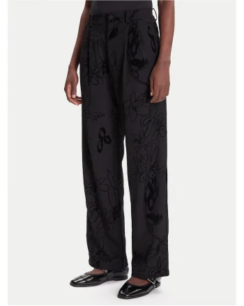 Pantaloni dama,  poliester, negru
