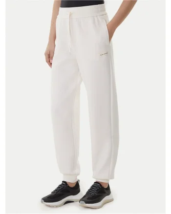Pantaloni dama,  bumbac, ecru
