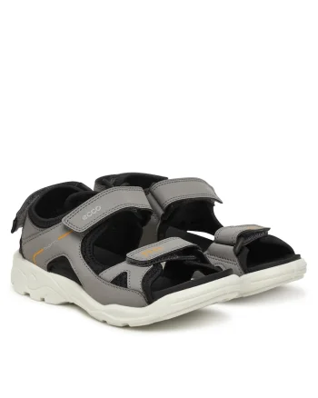 Sandale copii,  gri/negru, textil, sistem inchidere Velcro