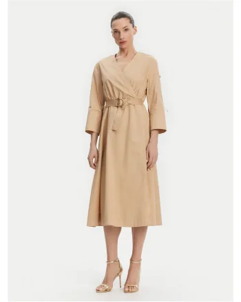 Rochie casual  bumbac, bej