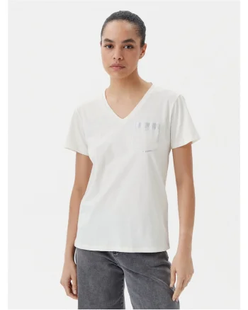 Tricou dama  bumbac/elastan, ecru