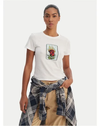 Tricou dama,  bumbac, alb