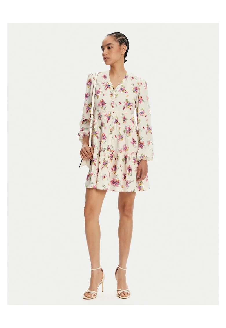 Rochie de zi,  poliester, ecru