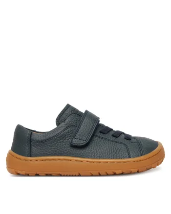Pantofi copii,  piele naturala, albastru, talpa flexibila, sistem inchidere Velcro