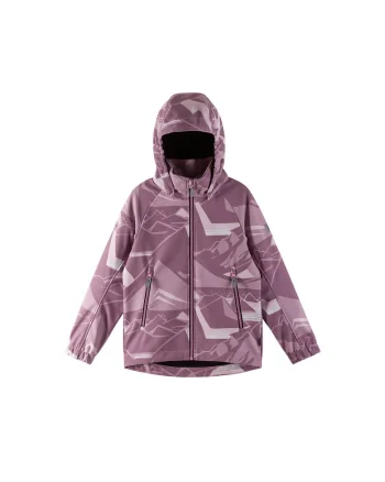 Geaca softshell copii,  roz, poliester reciclat,