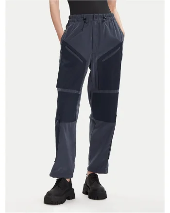 Pantaloni dama,  viscoza, albastru,