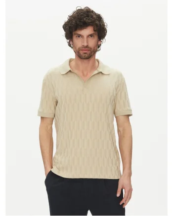 Tricou pentru barbati, Marciano Guess, 36% poliester, 30% modal, 30% bumbac, 6% elastan, Bej,