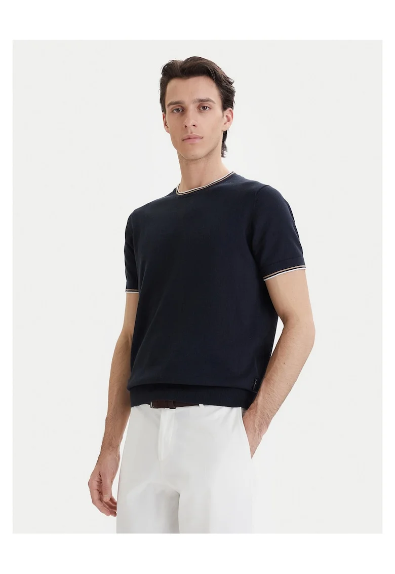 Tricou barbati,  bumbac, bleumarin,