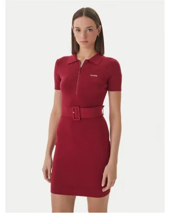 Rochie tricotata,  bordeaux, 44% viscoza,