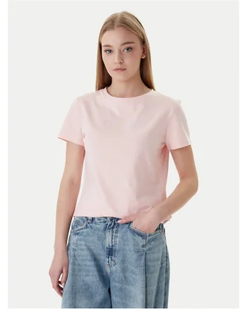 Tricou dama,  bumbac/elastan, roz