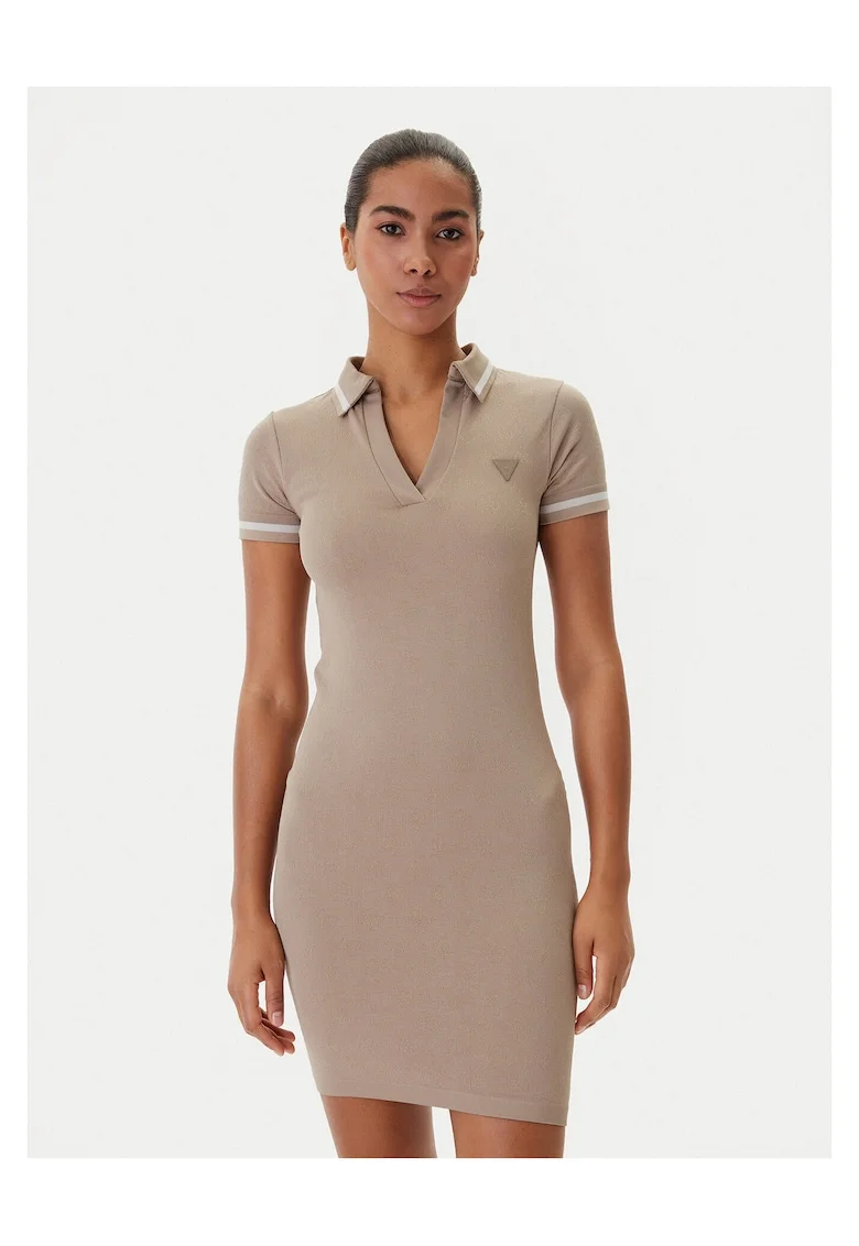 Rochie casual,  poliamida, bej
