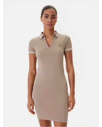 Rochie casual,  poliamida, bej