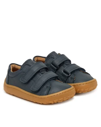 Pantofi copii  piele naturala, albastru, talpa flexibila, sistem inchidere Velcro