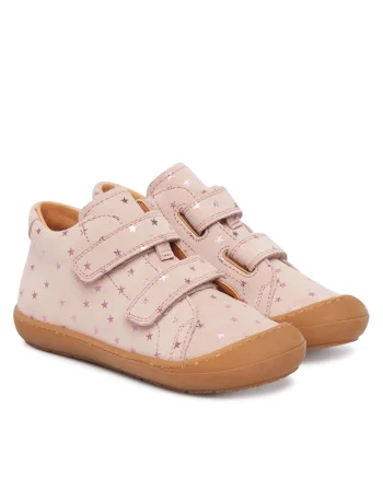 Pantofi copii,  piele naturala, roz, sistem inchidere Velcro