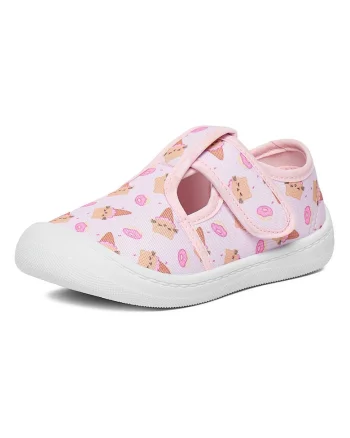 Sandale copii,  roz, material textil, pentru fete