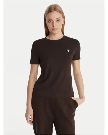 Tricou dama,  bumbac/modal/elastan, maro