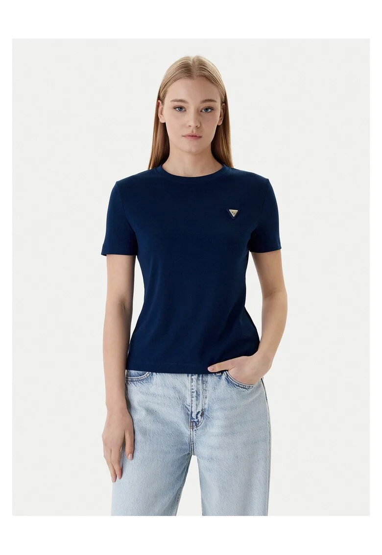 Tricou dama,  bleumarin, bumbac/modal/elastan
