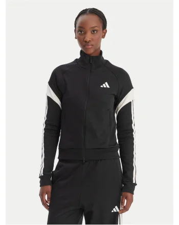 Hanorac dama,  slim fit, negru, bumbac si poliester reciclat,