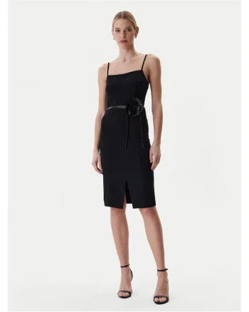 Rochie de cocktail,  neagra, poliester, fermoar