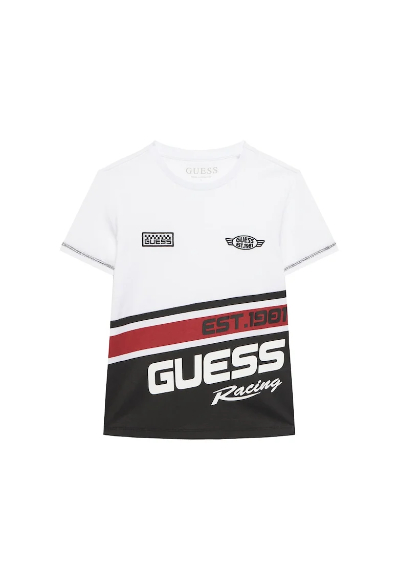 Tricou copii,  bumbac 100%, alb,