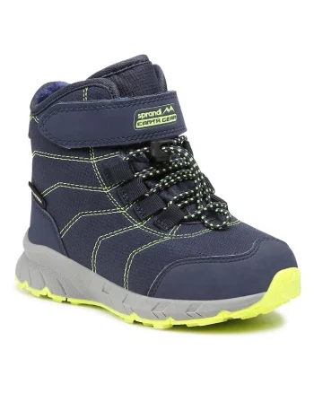 Cizme de zapada copii,  velcro, albastru, material textil,